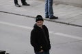 David Fincher standing in a street in Uppsala, Sweden