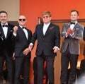 David Furnish, Bernie Taupin, Sir Elton John & Taron Egerton Royalty Free Stock Photo