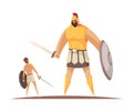 David Goliath Battle Composition Royalty Free Stock Photo