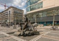 David and Goliath sculpture by Richard Hess on the Zeil pedestrian zone, Frankfurt, Germany