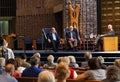 David Kertzer, Abe Foxman & Rabbi David Vaisberg at Temple B\'nai Abraham in Livingston, NJ on April 28, 2024
