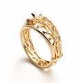 Elegant Rococo Whimsy Gold Ring Inspired By Crown