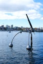 David Lam Park Yaletown beautiful park in vancouver high skyscrapers people walking in spring pacific ocean jetty