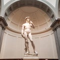 David, Michelangelo Sculptures in Academia museum Royalty Free Stock Photo