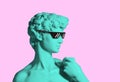 David sculpture pixel sunglasses Royalty Free Stock Photo
