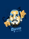 Spanish footballer David Silva digital art