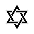 David star icon isolated on white background. Magen hexagram. Hebrew shield. Jewish sign for israel, judaism and hanukkah. Symbol