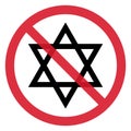 David star icon, israel symbol of religion judaism. Hexagram jerusalem symbol. Biblical flat seal Royalty Free Stock Photo
