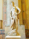 David statue in marble made by Donatello , Bargello Museum in Florence , Italy