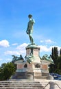 David statue at Michelangelo Square Florence Italy Royalty Free Stock Photo