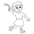 David Throwing Stone Isolated Coloring Page Royalty Free Stock Photo