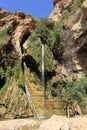 David Waterfall in Ein Gedi Nature Reserve Royalty Free Stock Photo