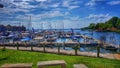 Davidson Marina on Lake Norman in Davidson, NC on a Beautiful Summer Day Royalty Free Stock Photo