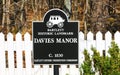 Davies Manor Plantation Sign Royalty Free Stock Photo