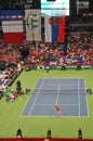 Davis Cup Finals 2010: Serbia - France 3:2 Royalty Free Stock Photo