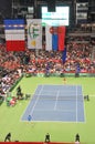 Davis Cup Finals 2010: Serbia - France 3:2 Royalty Free Stock Photo