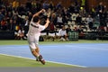 Davis Cup, tennis player Thomas Kromann in action