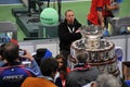 Davis Cup Trophy in Belgrade, December 2010 Royalty Free Stock Photo