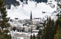 Davos, famous Swiss skiing resort Royalty Free Stock Photo