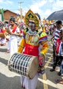 A Davul Player performs at the Hikkaduwa Perahera on the east coast of Sri Lanka.