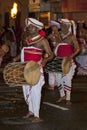 Davul Players perform along the streets of Kandy, Sri Lanka, during the Esala Perahera.