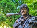 Davy Crockett memorial at the Alamo