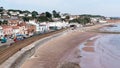 Dawlish Devon England with railway track and sea Royalty Free Stock Photo