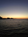 Dawn above Coney Island and Brighton Beach. Royalty Free Stock Photo