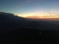 Dawn above Himalayan Mountains - View from Sarangkot, Nepal. Royalty Free Stock Photo