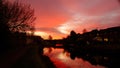 Dawn along the Leeds Liverpool canal.