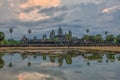 Dawn at Angkor Wat in Siem Reap, Cambodia Royalty Free Stock Photo