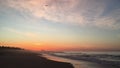 Dawn in April above Atlantic Ocean in Far Rockaway, Queens, New York, NY.