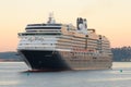 Dawn arrival of Holland America cruise ship Westerdam