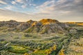 Dawn in the Badlands, Dinosaur Provincial Park, Alberta, Canada Royalty Free Stock Photo