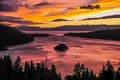 Sunrise over Emerald Bay State Park