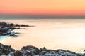 Dawn on the Black Sea in Sozopol, Bulgaria. Royalty Free Stock Photo