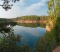 Dawn on the Blue Quarry, Chelyabinsk Royalty Free Stock Photo