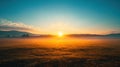 Dawn breaking over a tranquil landscape, symbolizing Royalty Free Stock Photo