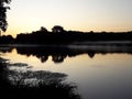 Dawn breaks on a french river