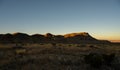 Dawn Breaks Over the Chisos Mountains from the Valley Royalty Free Stock Photo