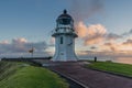 Dawn at Cape Reinga lighthouse, New Zealand Royalty Free Stock Photo