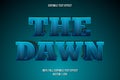 The dawn editable text effect retro style Royalty Free Stock Photo