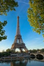 Dawn at the Eiffel Tower, Paris. Royalty Free Stock Photo