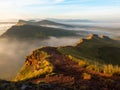 Dawn in the foothills of the Khakassia Republic Royalty Free Stock Photo