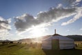 Dawn in a Ger. Mongolia Royalty Free Stock Photo