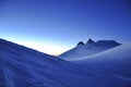 Dawn at high altitude in Swiss Wallis Alps Royalty Free Stock Photo