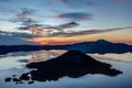 Dawn inside the Crater Royalty Free Stock Photo