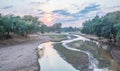 Dawn landscape over the Luvuvhu river in Africa