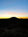 Dawn at the Lava Beds National Monument caves of the northern Sierra Nevadas