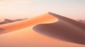 Dawn light on a serene and minimalist sand dune